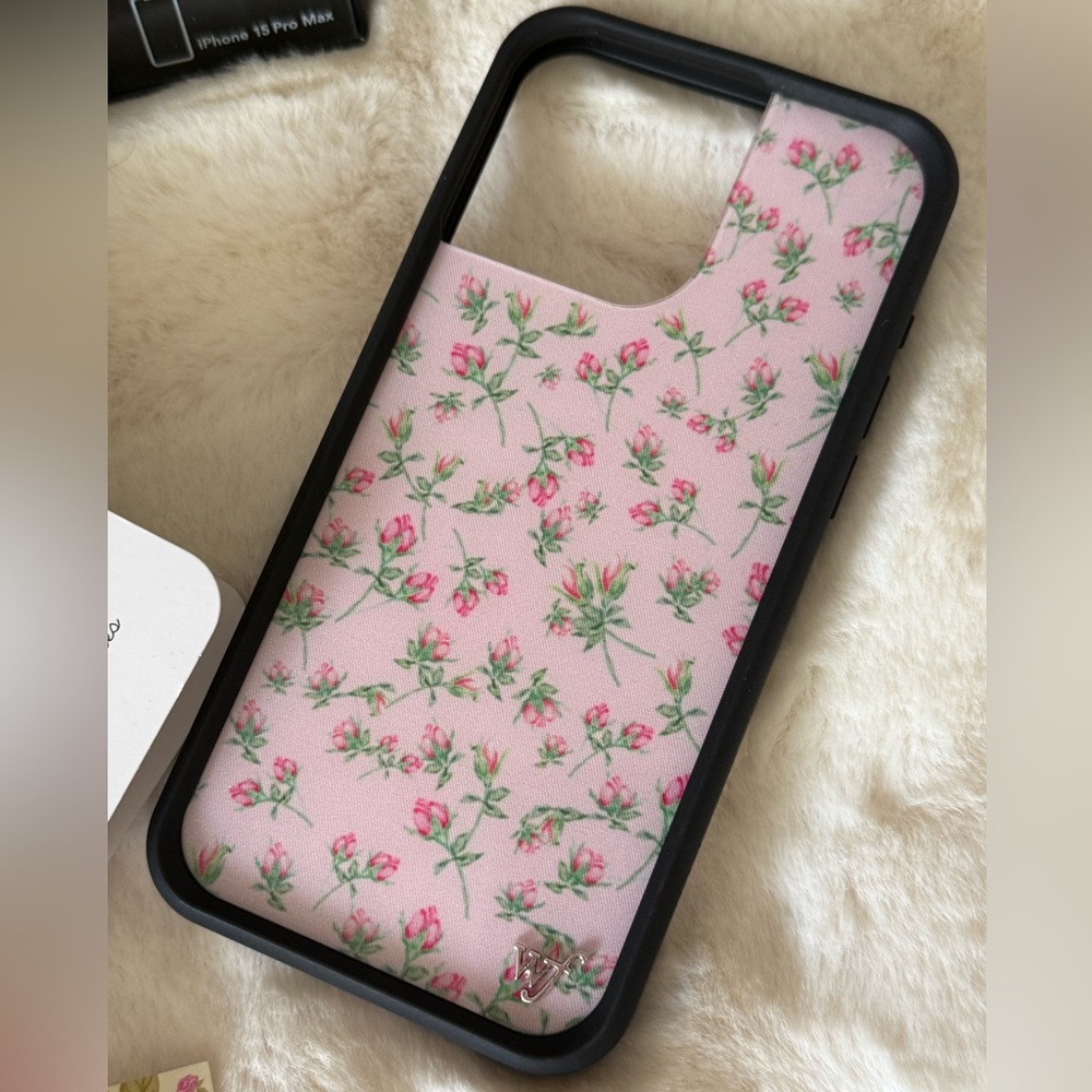 🌷Wildflower Pink Posie Rosie Floral iPhone 15 Pro Max Phone Case - Picture 4 of 11